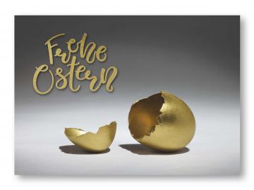 Osterkarte golden Ei
